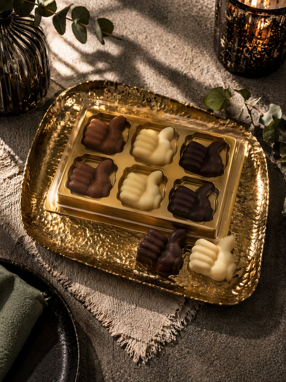 Like duim 6 chocolaatjes in doos